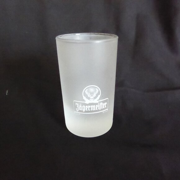 VINTAGE JAGERMEISTER FROSTED DOUBLE SHOT SHOOTER BAR GLASS (NEW - NEVER USED) - Picture 7 of 7